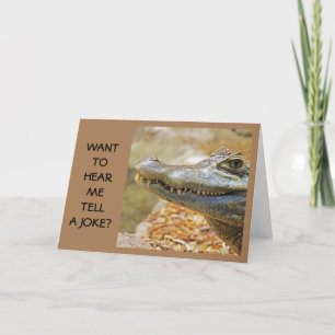 TARJETA "CROCODILE COMEDIO" DICE FELIZ CUMPLEAÑOS