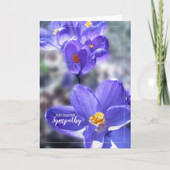 Tarjeta Crocus con la más sentida simpatía de la foto (Anverso)