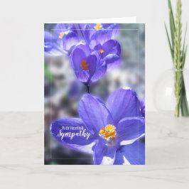 Tarjeta Crocus con la más sentida simpatía de la foto