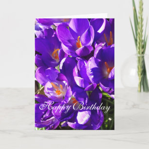 TARJETA CROCUS DE PRIMAVERA