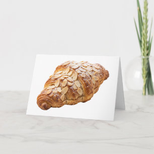 Tarjeta Croissant fresco de almendra, pastel francés