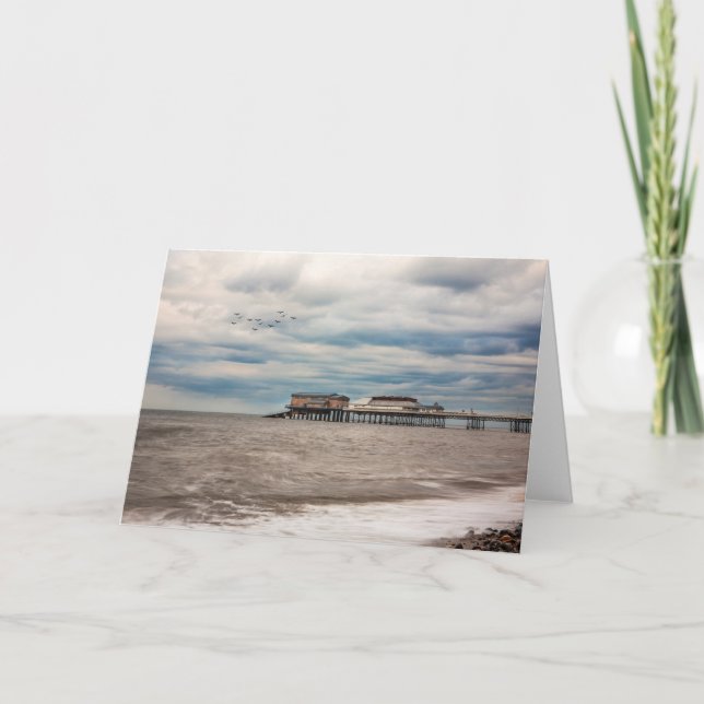 Tarjeta Cromer Beach, Norfolk Norte, Inglaterra (Anverso)