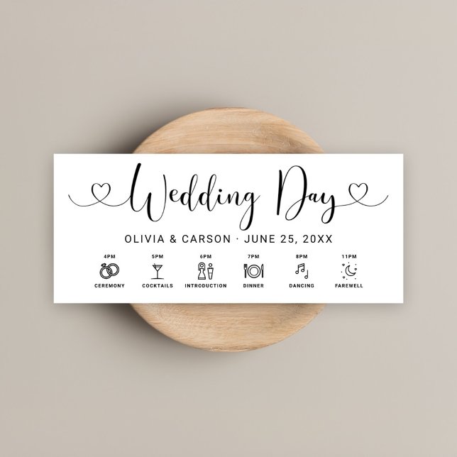 Tarjeta cronológica del día de la boda del guión d (Subido por el creador)
