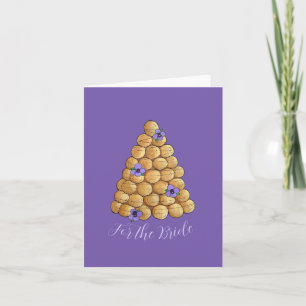 Tarjeta Croquembouche Choux Boda pastelero Novia