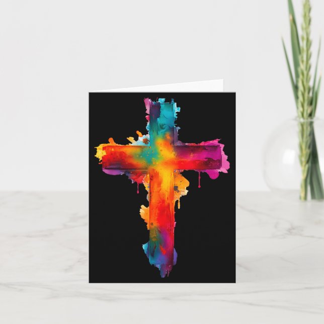 Tarjeta Cross Christian Religious Believe Blessed Faith Gr (Anverso)
