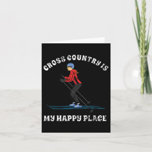 Tarjeta Cross Country Es Mi Feliz Lugar Para Los Amantes D