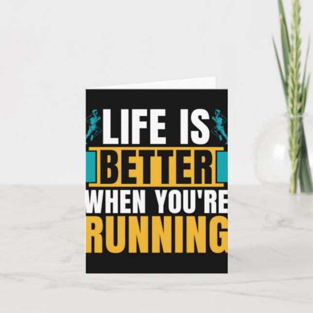Tarjeta Cross Country Running Life Is Better When Athletic (Anverso)