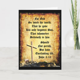 Tarjeta Cross & Manger con John 3vs16