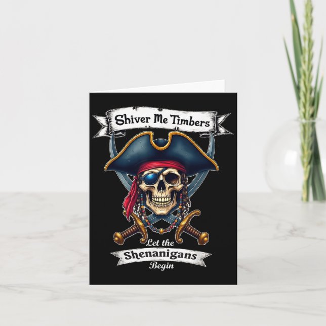 Tarjeta Crossbone Skull Shiber Me Timbers Halloween (Anverso)