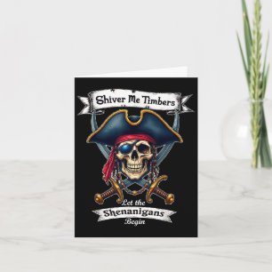 Tarjeta Crossbone Skull Shiber Me Timbers Halloween
