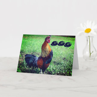 Tarjeta Crowing Rooster Funny 100 cumpleaños