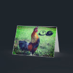 Tarjeta Crowing Rooster Funny 90 cumpleaños<br><div class="desc">Un gallo colorido con orgullosa croando fotografía animal graciosa tarjeta de cumpleaños número 90. Puede agregar o cambiar cualquier texto con la opción personalizar para agregar su propio toque personal.</div>