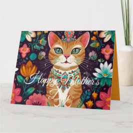 Tarjeta Crowned Bejewelled Cat
