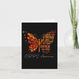 Tarjeta Crps Mariposa Naranja Ribbon Crps Conciencia