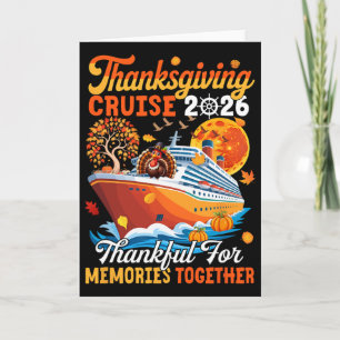 Tarjeta Crucero 2026 Día de Acción de Gracias Juntos Otoño