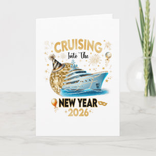 Tarjeta Crucero Año Nuevo 2026 Celebración Nye 2 