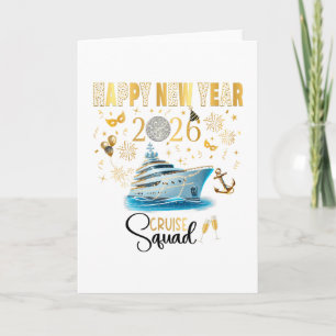 Tarjeta Crucero Año Nuevo 2026 Celebración Nye 3 