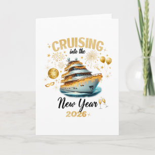 Tarjeta Crucero Año Nuevo 2026 Celebración Nye 6 