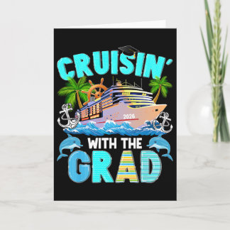 Tarjeta Crucero con el graduado Viaje de crucero de gradua