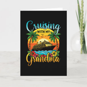 Tarjeta Crucero con mi abuela Vacaciones de crucero de abu