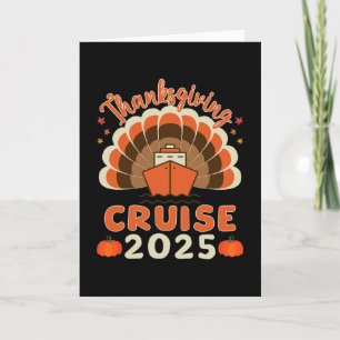 Tarjeta Crucero de Acción de Gracias 2025 Entusiastas Vaca