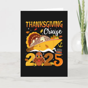 Tarjeta Crucero de Acción de Gracias 2025 Pavo Divertido C