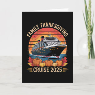 Tarjeta Crucero de Acción de Gracias Familiar 2025 Vacacio