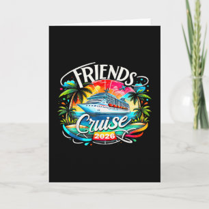 Tarjeta Crucero de amigos 2026 Equipo de crucero 2026 Amig