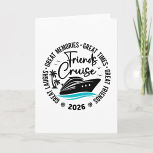 Tarjeta Crucero de amigos 2026 Grandes recuerdos Vacacione