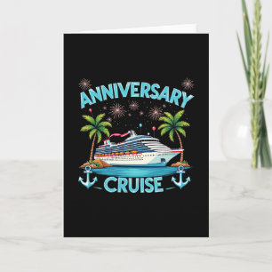 Tarjeta Crucero de Aniversario 2025 Parejas Celebrando