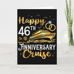 Tarjeta Crucero de aniversario número 46 Viaje de bodas de