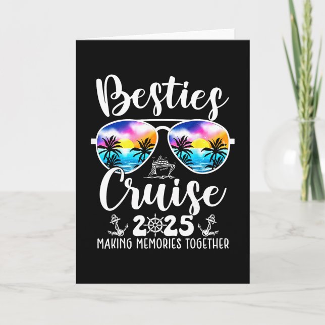 Tarjeta Crucero de Besties 2025 Amigas Grupo Crucero (Anverso)