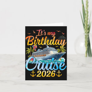 Tarjeta Crucero de Cumpleaños 2026 Fiesta Crucero Cumpleañ