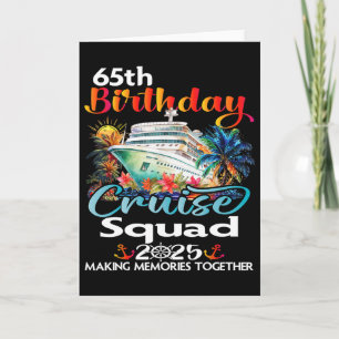 Tarjeta Crucero de cumpleaños número 65 amigos familia vac