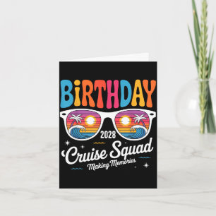 Tarjeta crucero de cumpleaños tripulación familia vacacion