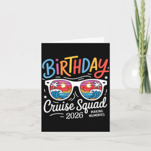Tarjeta Crucero de cumpleaños tripulación familiar vacacio