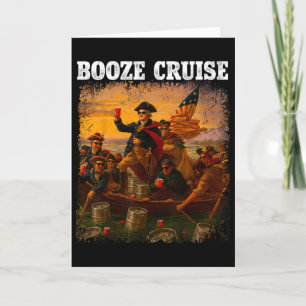 Tarjeta Crucero de George Washington con copas rojas 1