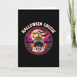 Tarjeta Crucero de Halloween 2025 Barco de luz de luna Océ