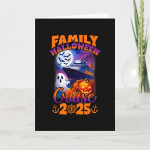 Tarjeta Crucero de Halloween familiar 2025 Diversión para