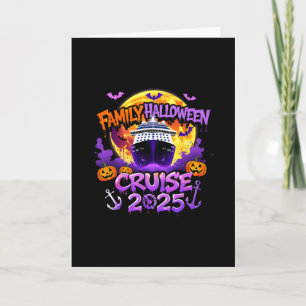 Tarjeta Crucero de Halloween familiar 2025 tripulación esp