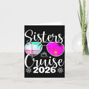 Tarjeta Crucero de hermanas 2026 Viaje de vacaciones de cr