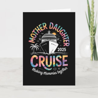 Tarjeta Crucero de madre e hija vacaciones 2025 recuerdos 