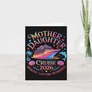 Tarjeta Crucero de madre e hija vacaciones viaje 2026 coin