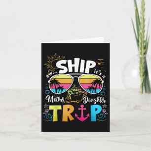 Tarjeta Crucero de madre e hija, viaje divertido de mamá e