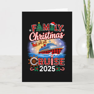 Tarjeta Crucero de Navidad Familiar 2025 Camiseta Familiar