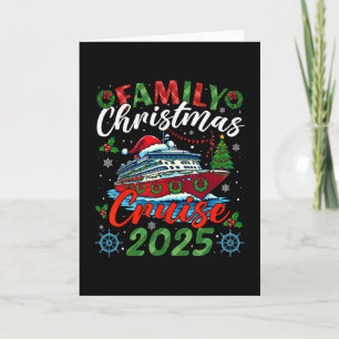 Tarjeta Crucero de Navidad Familiar 2025 Xmas Hombres Muje