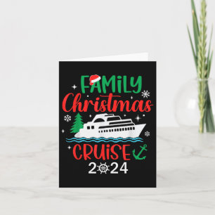 Tarjeta Crucero de Navidades familiares 2024 Funny Boat Tr