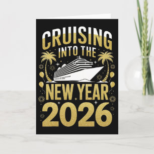 Tarjeta Crucero de Nochevieja 2026 Vacaciones de Crucero M