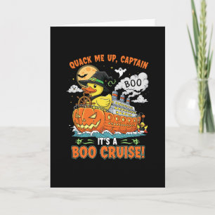 Tarjeta Crucero de patos de Halloween de Boo Crucero de ce