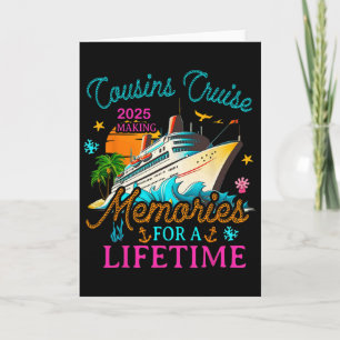 Tarjeta Crucero de primos 2025 Creando recuerdos para toda